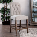 Sania III Oak & Ivory Counter Ht. Chair (2/CTN) - Star USA Furniture Inc
