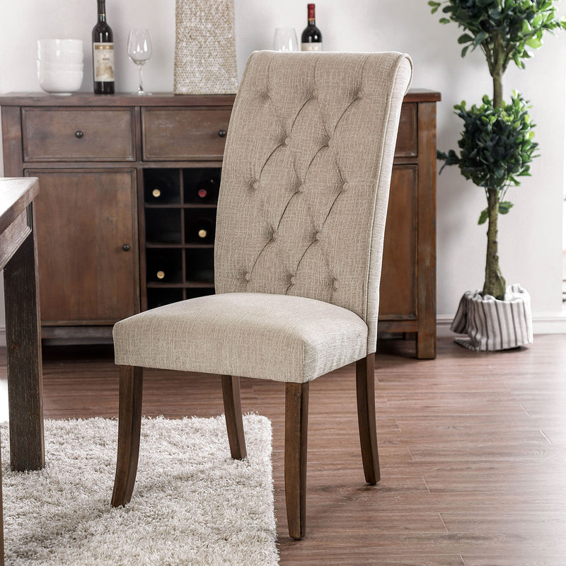 Marshall Oak & Ivory Side Chair (2/CTN)