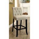 Sania III Beige/Antique Black Bar. Chair, Ivory (2/CTN) - Star USA Furniture Inc