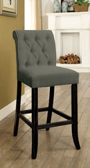 Sania III Gray/Antique Black Bar. Chair, Gray (2/CTN) - Star USA Furniture Inc