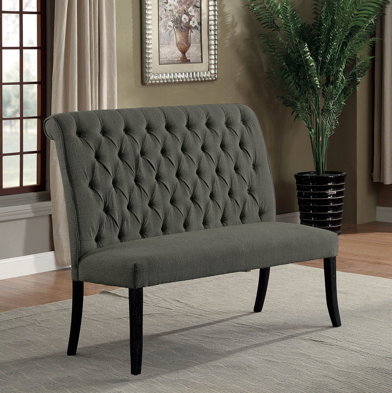 Mashall Gray Love Seat Bench, Gray - Star USA Furniture Inc