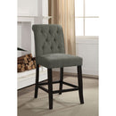 Izzy Gray/Antique Black Counter Ht. Chair, Gray (2/CTN) - Star USA Furniture Inc