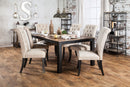 MARSHALL Rustic Oak, Beige 7 Pc. Dining Table Set - Star USA Furniture Inc