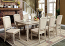 HOLCROFT Antique White 7 Pc. Dining Table Set - Star USA Furniture Inc