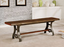 Leann Brown Cherry/Dark Gray Bench - Star USA Furniture Inc