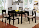 Fafnir Espresso/Beige 7 Pc. Dining Table Set - Star USA Furniture Inc