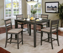 Fafnir Weathered Gray/Beige 5 Pc. Counter Ht. Table Set - Star USA Furniture Inc