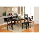 COLMAN Black 5 Pc. Dining Set (60"T+4SC) - Star USA Furniture Inc