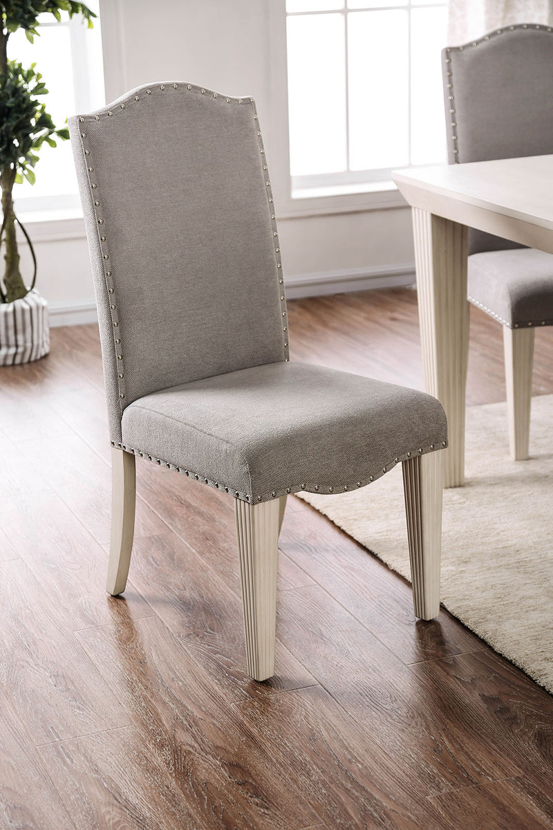 Daniella Gray/Antique White Side Chair (2/CTN) - Star USA Furniture Inc