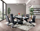Midvale Black/Chrome 7 Pc. Dining Table Set - Star USA Furniture Inc