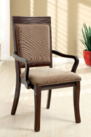Woodmont Walnut/Brown Arm Chair (2/CTN) - Star USA Furniture Inc