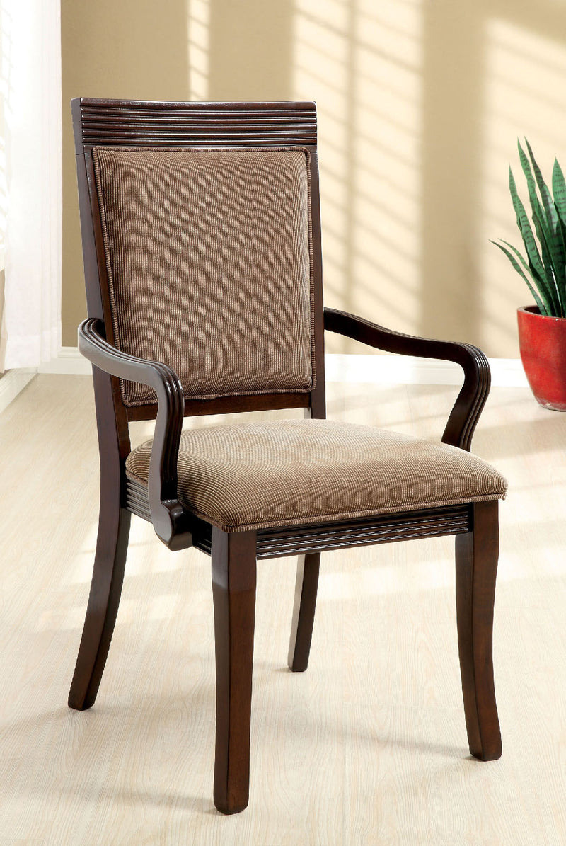Woodmont Walnut/Brown Arm Chair (2/CTN)