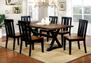 ALANA Antique Oak/Black Dining Table - Star USA Furniture Inc