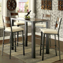 JAZLYN II Weathered Oak Bar Ht. Table - Star USA Furniture Inc