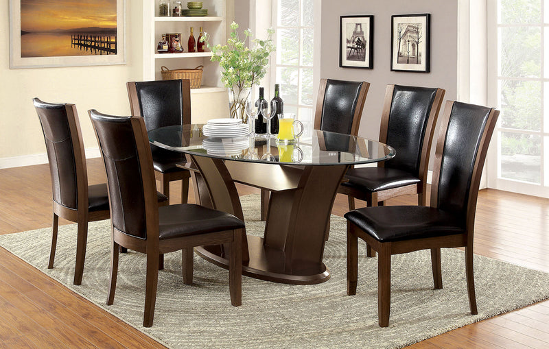 MANHATTAN I Brown Cherry Oval Table