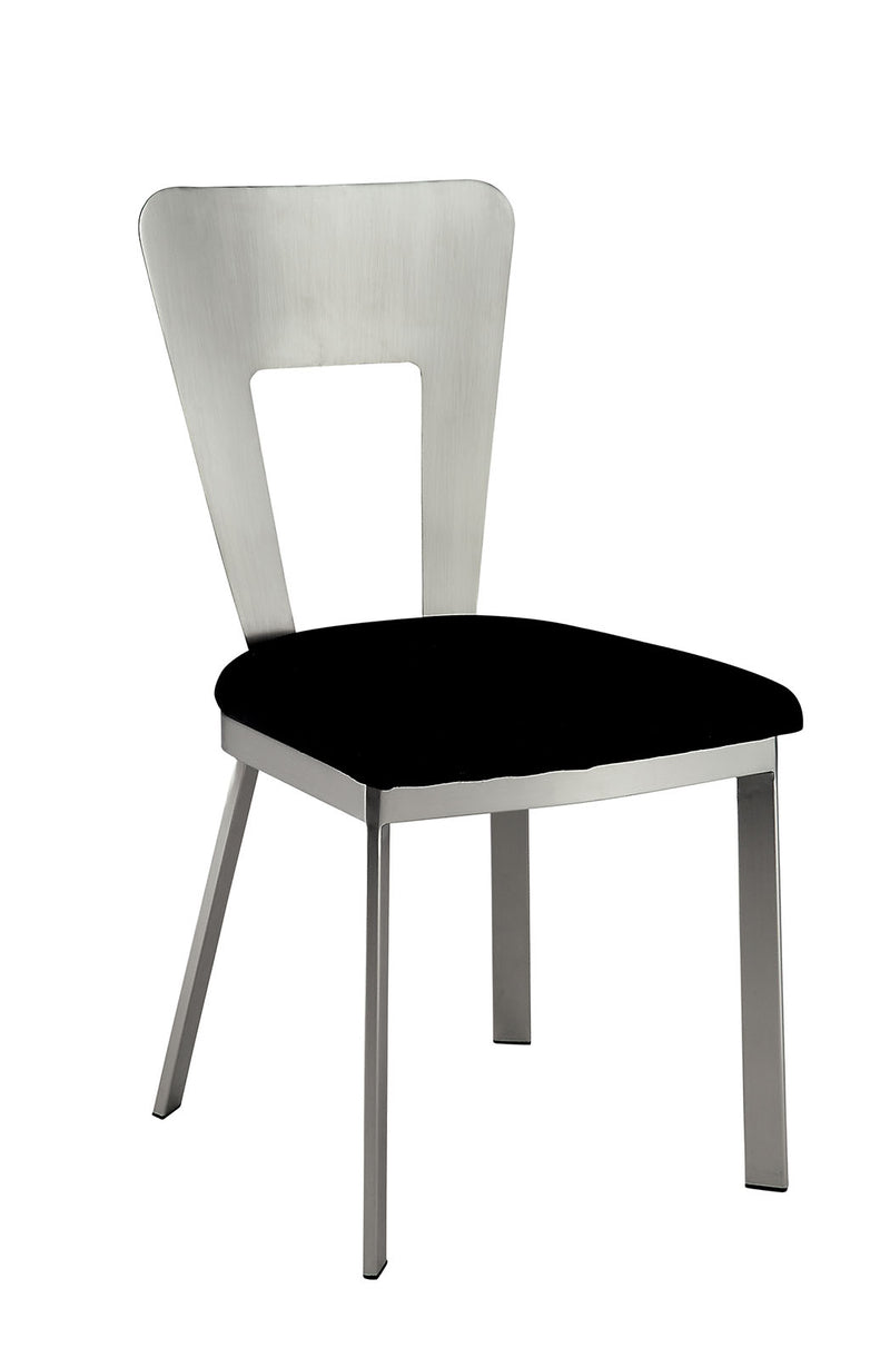 NOVA Silver/Black Side Chair (2/CTN)