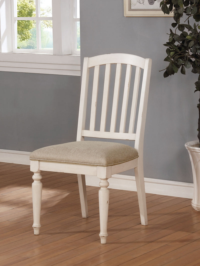 Summer Antique White/ Gray Side Chair (2/CTN) - Star USA Furniture Inc