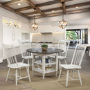 Ann Lee Antique White/Antique Oak 5 Pc. Dining Table Set - Star USA Furniture Inc