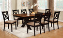 Liberta Dark Oak/Black 7 Pc. Dining Table Set - Star USA Furniture Inc
