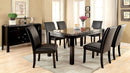 GRANDSTONE I Black Dining Table, Gray Marble Top - Star USA Furniture Inc