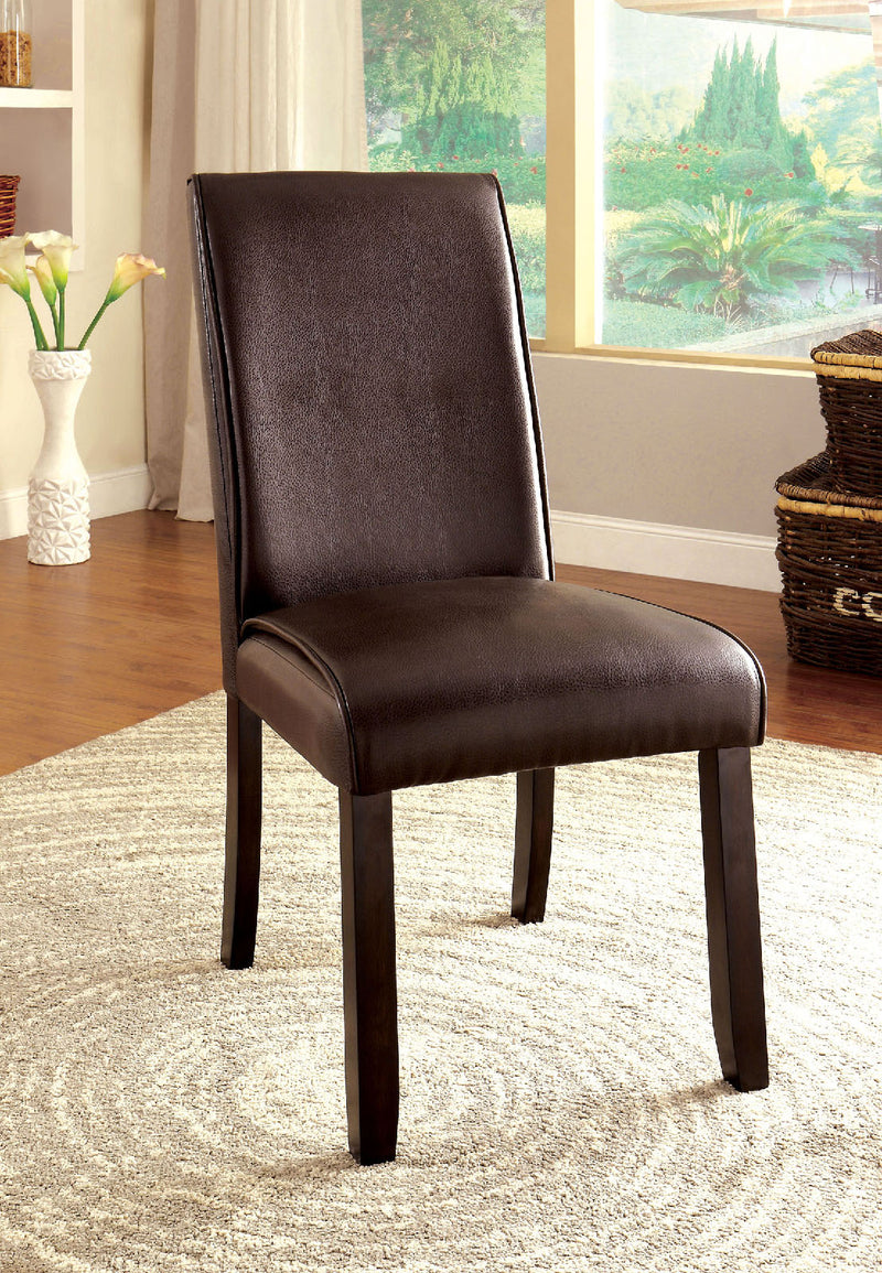 GLADSTONE I Dark Walnut Side Chair (2/CTN) - Star USA Furniture Inc