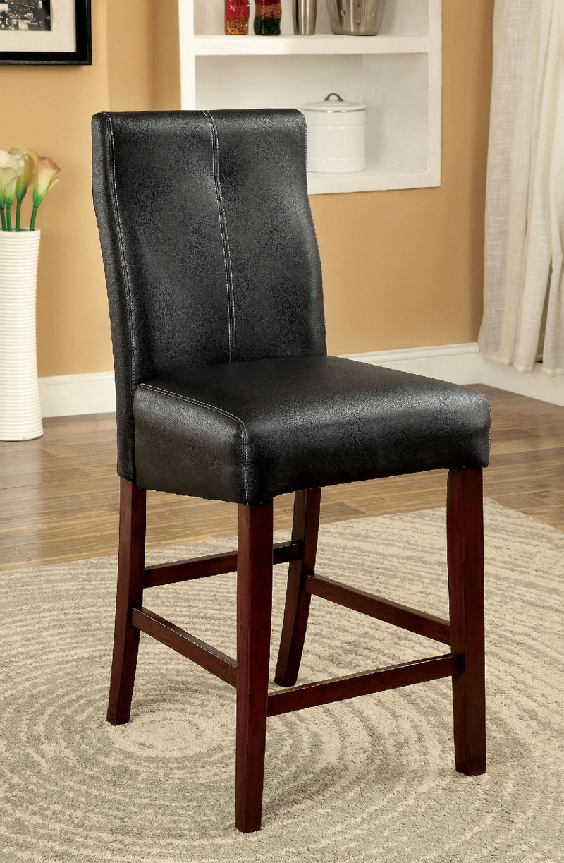 BONNEVILLE II Brown Cherry/Black Counter Ht. Chair (2/CTN)