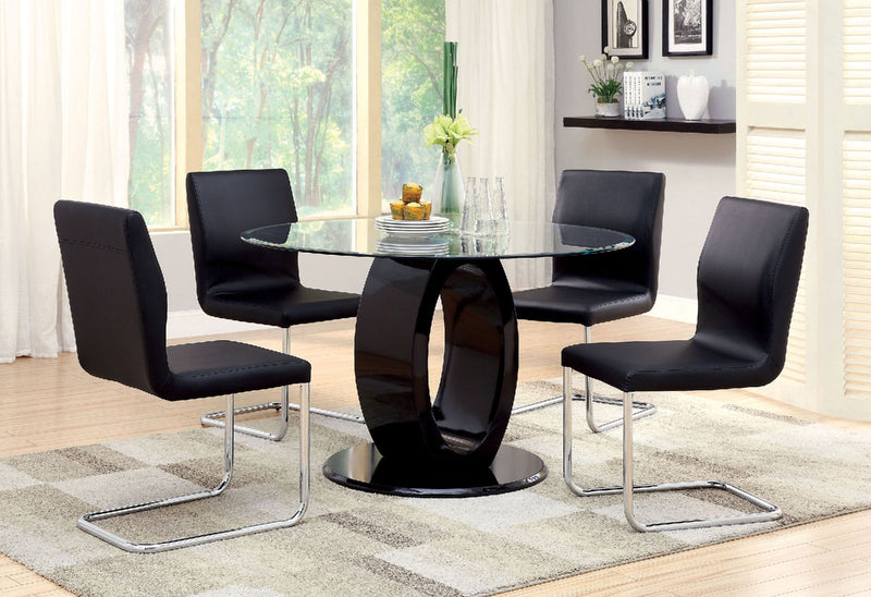 LODIA I Black Round Table