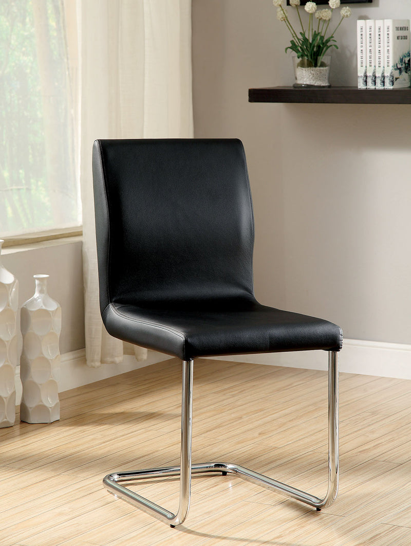 LODIA I Black/Silver Side Chair