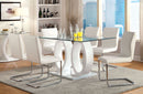 LODIA I White 7 Pc. Dining Table Set - Star USA Furniture Inc