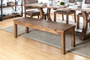 GIANNA Rustic Pine Wooden Bench - Star USA Furniture Inc