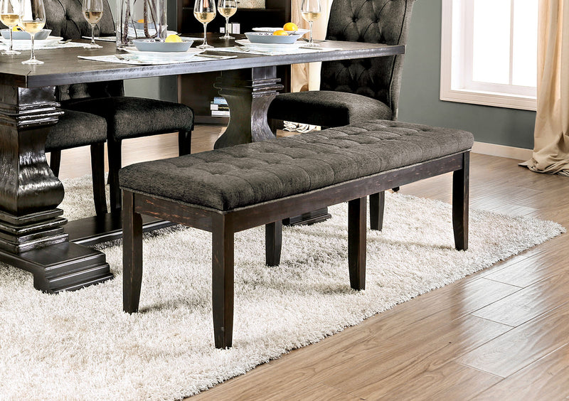 Nerissa Gray/Antique Black Bench - Star USA Furniture Inc