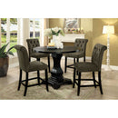 Nerissa Antique Black, Gray 5 Pc. Round Dining Table Set - Star USA Furniture Inc