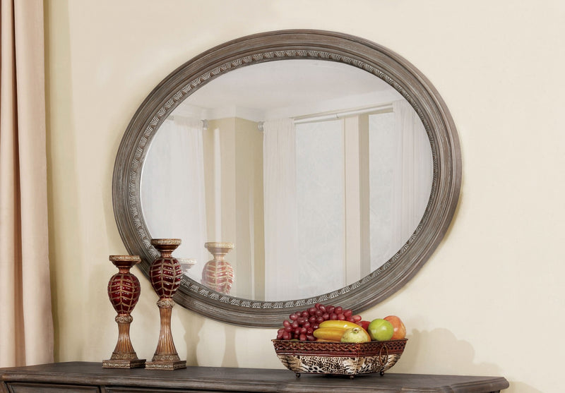 Charmaine Antique Brush Gray Mirror - Star USA Furniture Inc