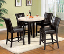 Marion II Espresso 5 Pc. Counter Ht. Table Set - Star USA Furniture Inc