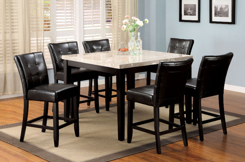 Marion II Espresso 7 Pc. Counter Ht. Table Set