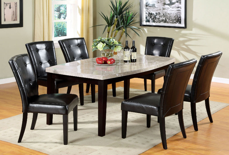 Marion I Espresso 7 Pc. Oval Dining Table Set