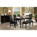 Kathryn Dark Gray 6 Pc. Dining Table Set w/ Bench - Star USA Furniture Inc