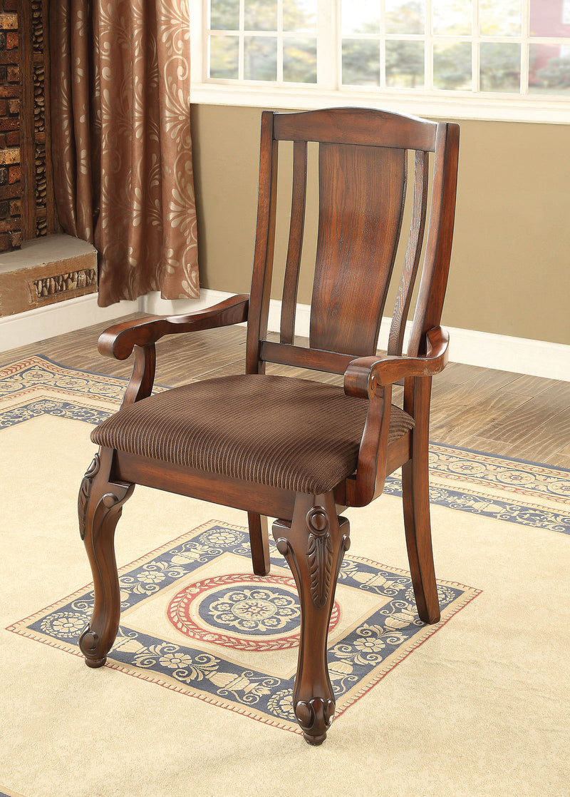 JOHANNESBURG I Brown Cherry/Brown Arm Chair (2/CTN)