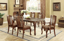 JOHANNESBURG I Brown Cherry, Brown 7 Pc. Dining Table Set (2AC+4SC) - Star USA Furniture Inc