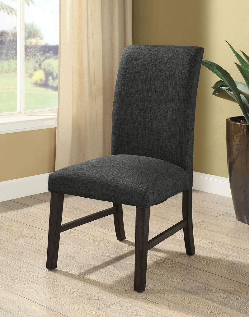 Siobhan II Dark Gray/Dark Gray Side Chair, Dark Gray (2/CTN) - Star USA Furniture Inc