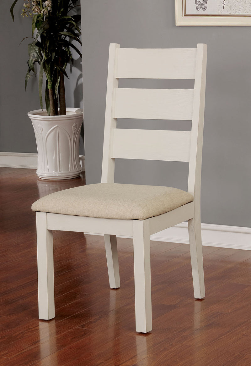 Glenfield Weathered White/White Side Chair (2/CTN) - Star USA Furniture Inc