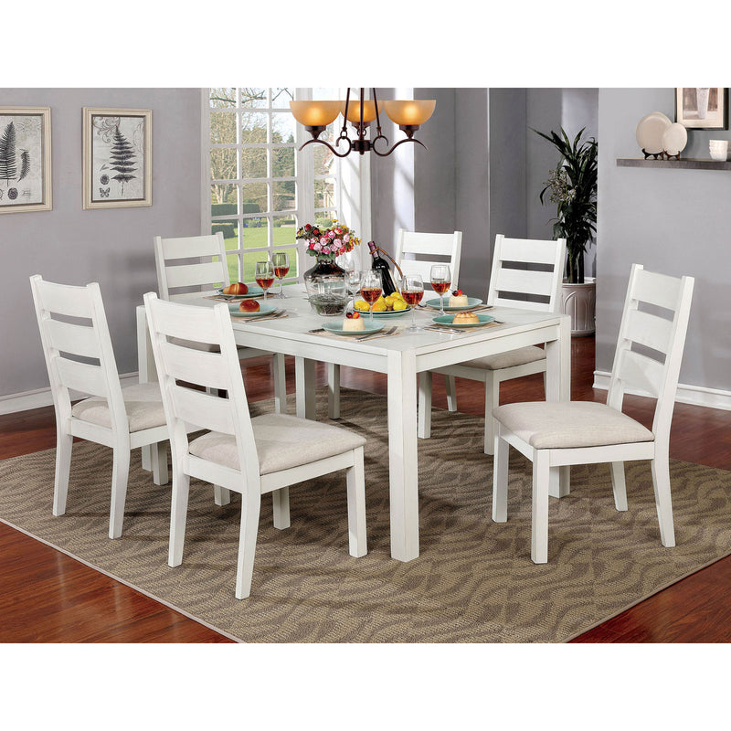 Glenfield Weathered White 7 Pc. Dining Table Set