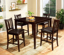 West Creek II Espresso 5 Pc. Counter Ht. Table Set - Star USA Furniture Inc
