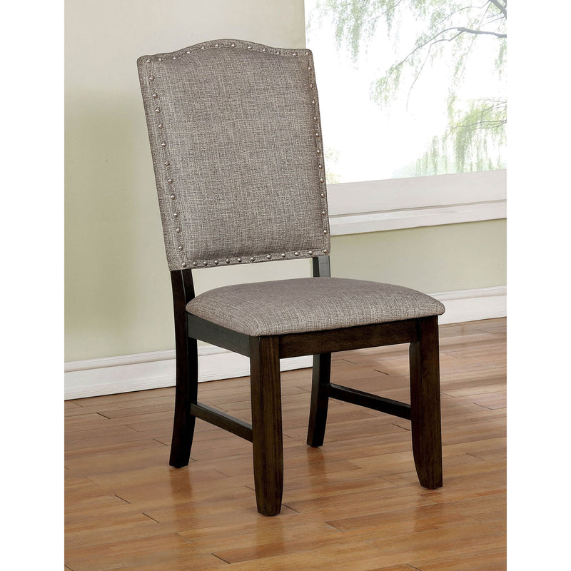Teagan Dark Walnut/Gray Side Chair (2/CTN)