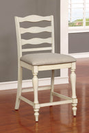 Theresa Antique White/Gray Counter Ht. Chair (2/CTN) - Star USA Furniture Inc