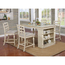 Theresa Antique White Counter Ht. Table - Star USA Furniture Inc