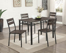 Westport Antique Brown/Black 5 Pc. Dining Table Set - Star USA Furniture Inc