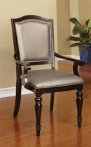 Harrington Dark Walnut/Pewter Arm Chair (2/CTN) - Star USA Furniture Inc