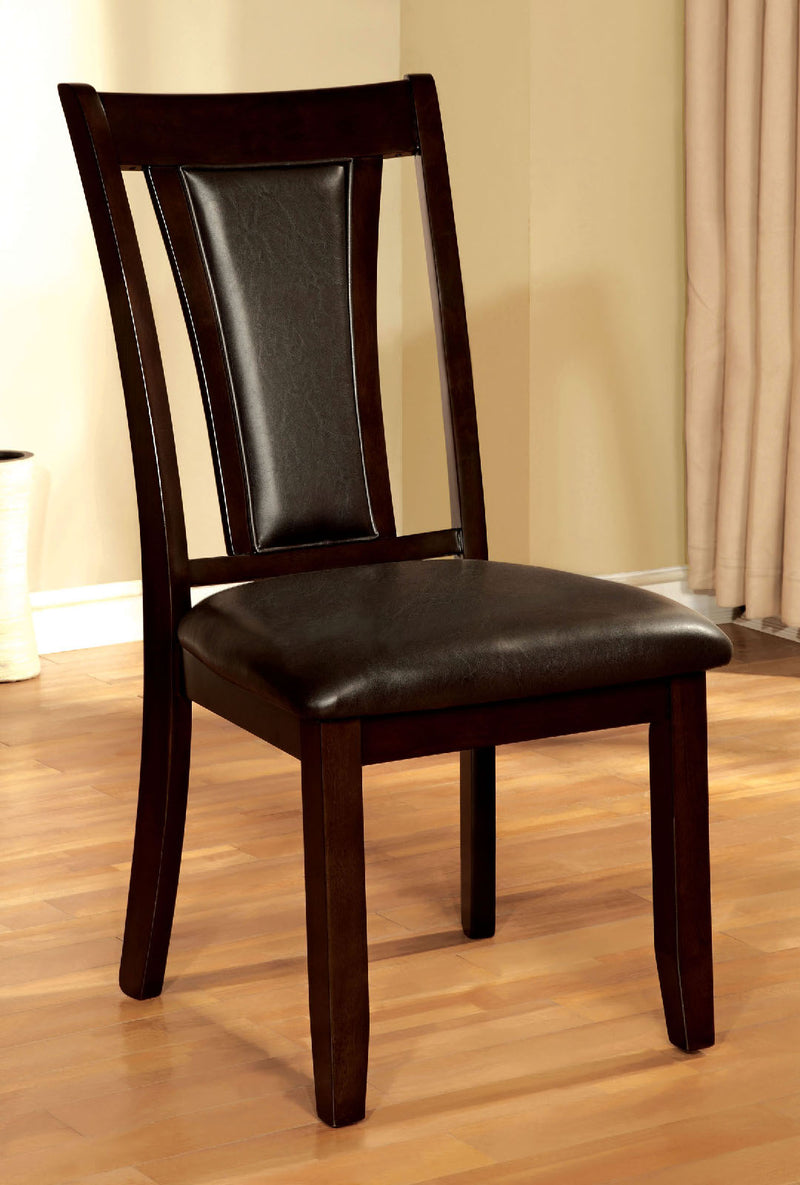 BRENT Dark Cherry/Espresso Side Chair (2/CTN)