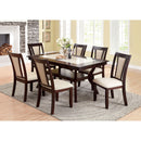 BRENT Dark Cherry 7 Pc. Dining Table Set - Star USA Furniture Inc